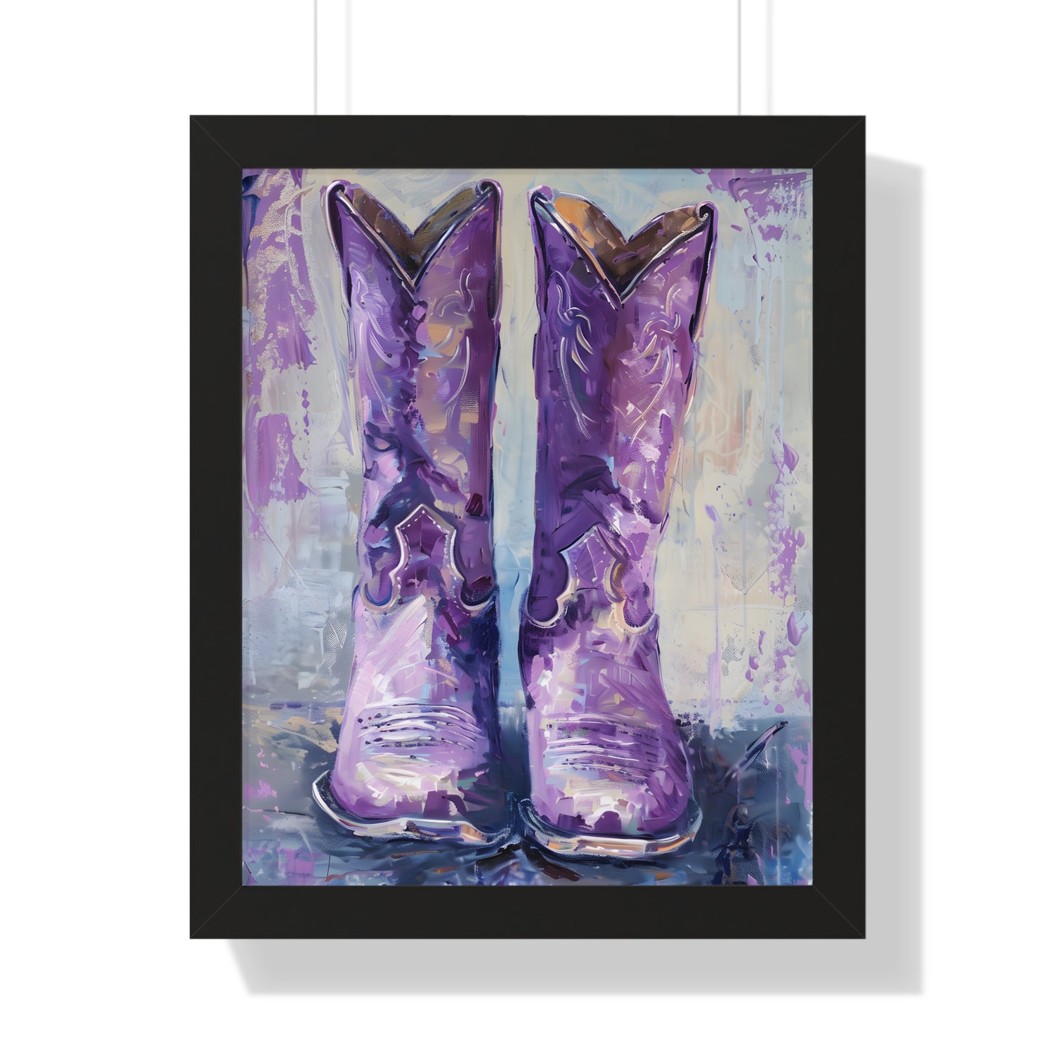 Framed Paper Print - Violet Cowgirl Spirit