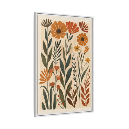 Framed Canvas - Golden Meadow Boho Blooms