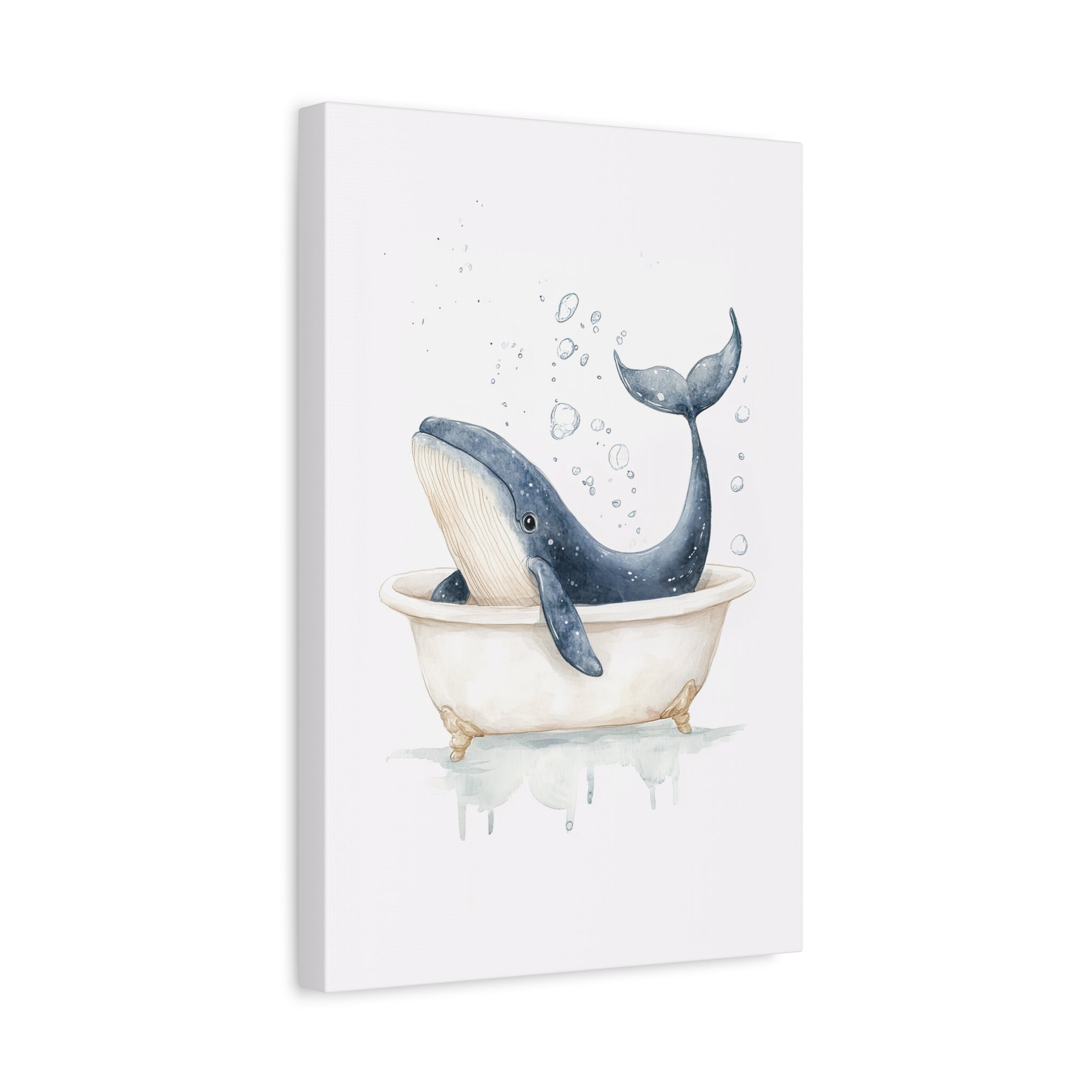 1.25" Matte Canvas - Whale Tub Bubble Splash