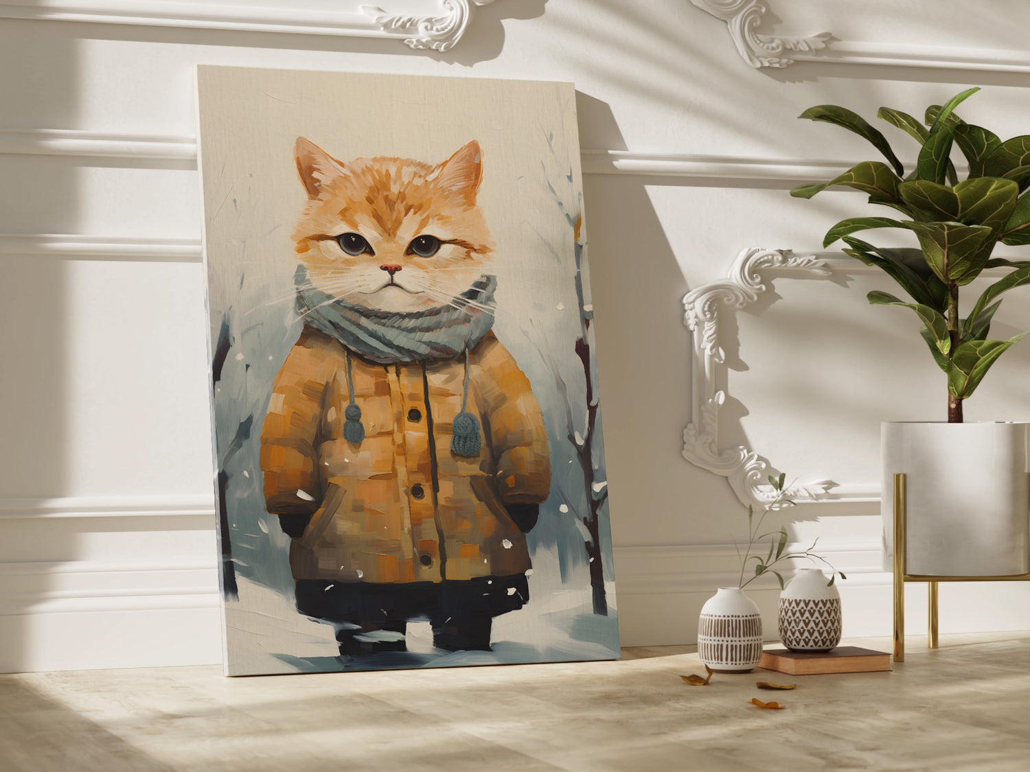 .75&quot; Matte Canvas - Cozy Kitty&