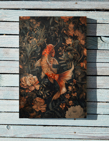 .75&quot; Matte Canvas - Enchanted Koi Garden