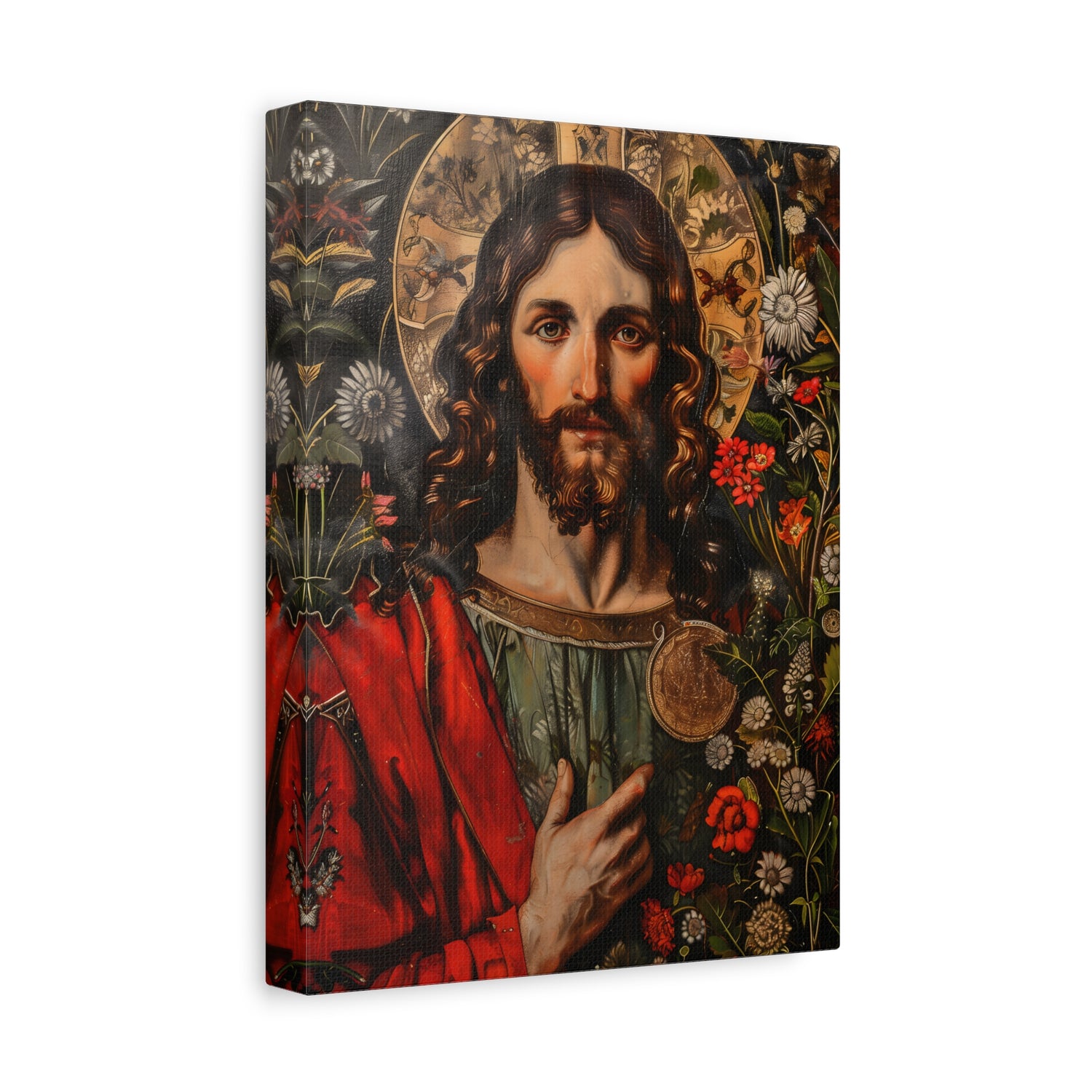1.25" Matte Canvas - Sacred Floral Savior