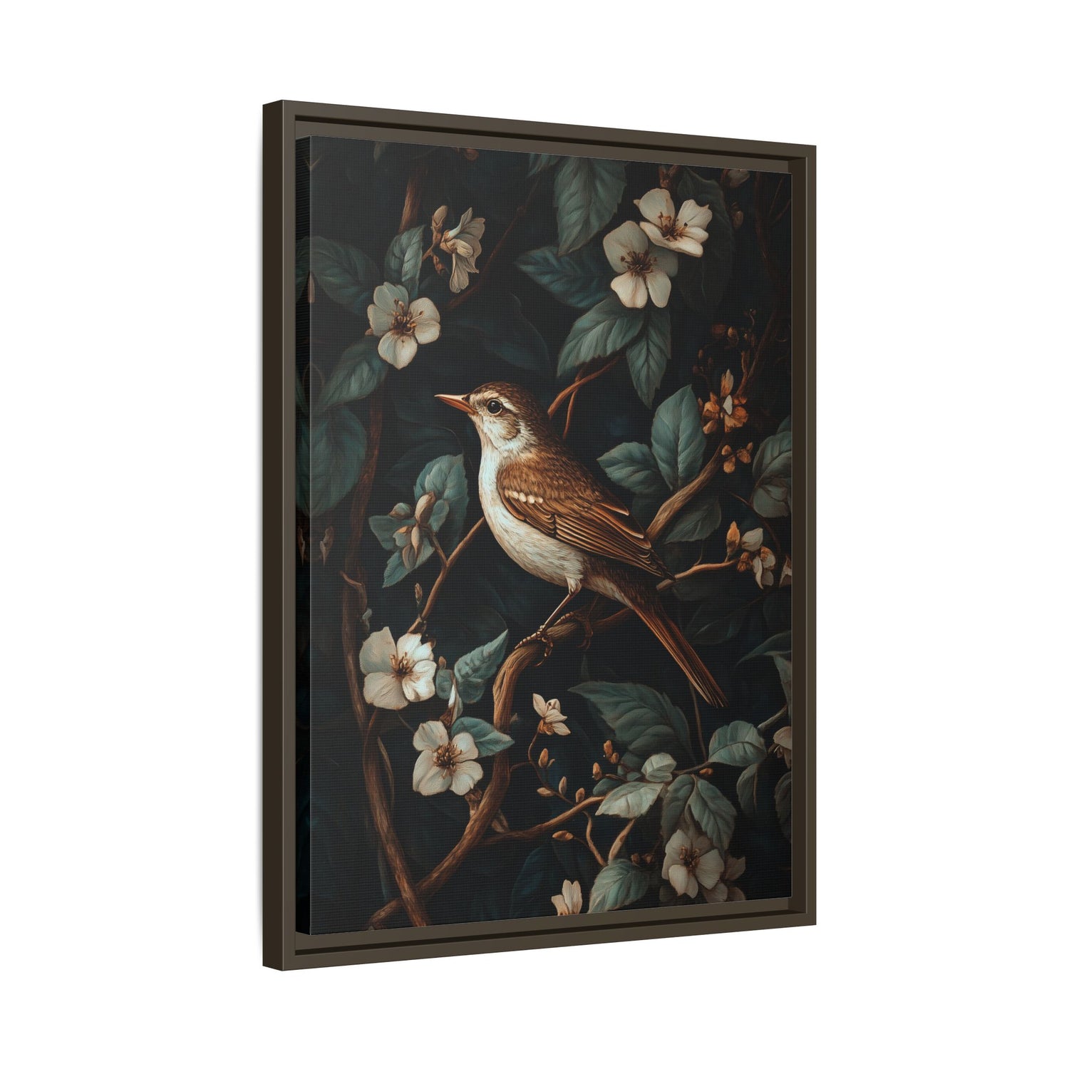 Framed Canvas - Serenade Among Blossoms