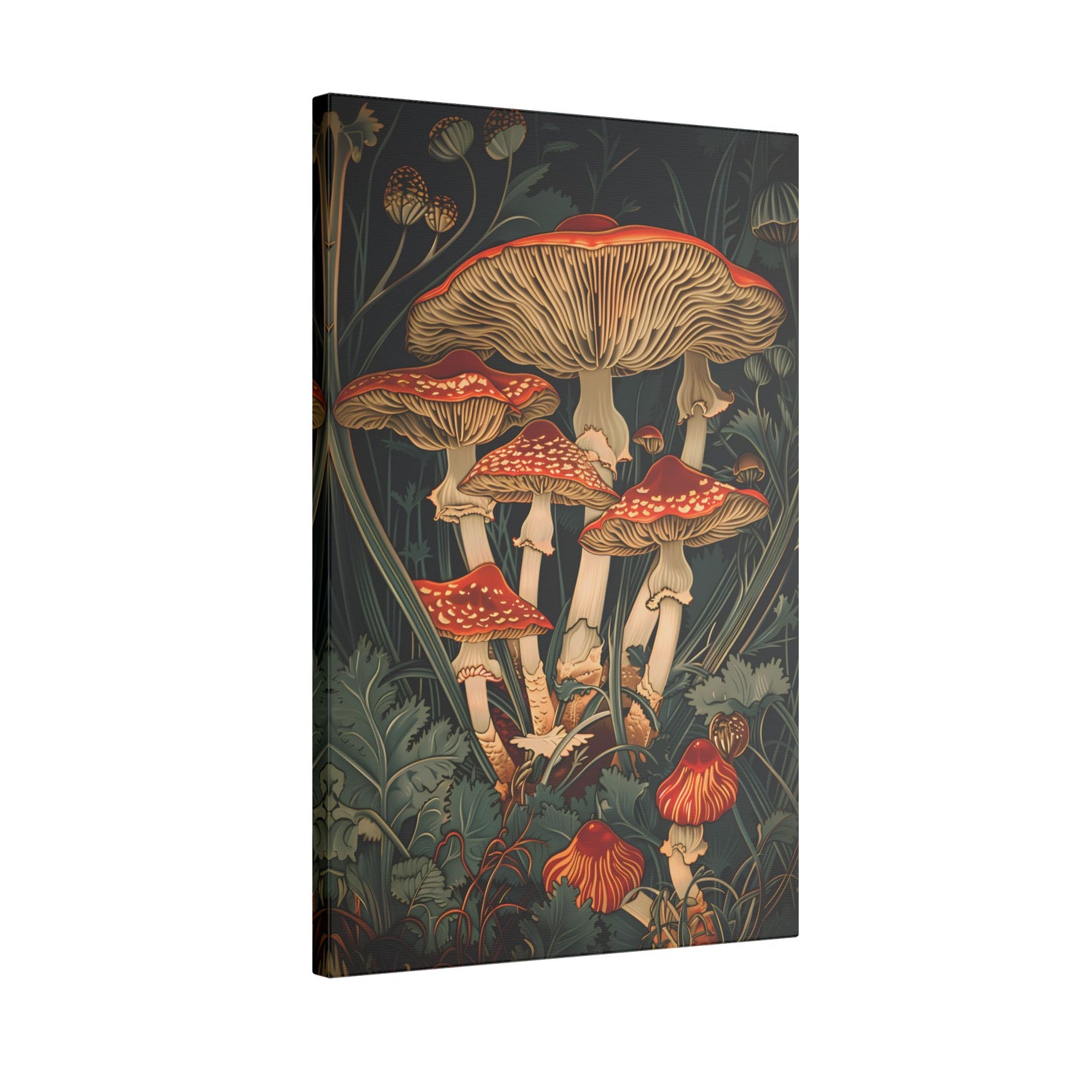 .75" Matte Canvas - Woodland Mushrooms Revival