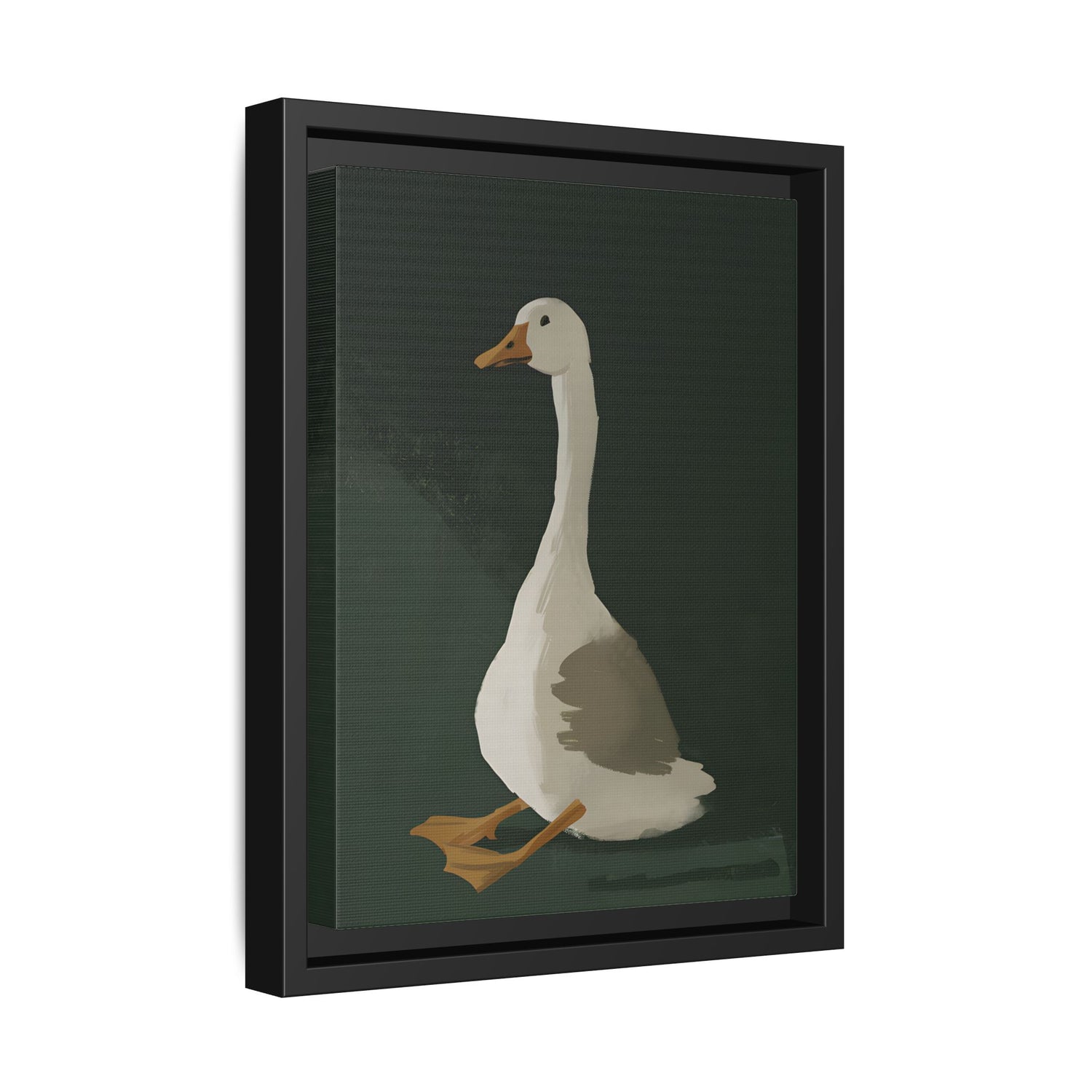 Framed Canvas - Sitting Goose in Spotlight