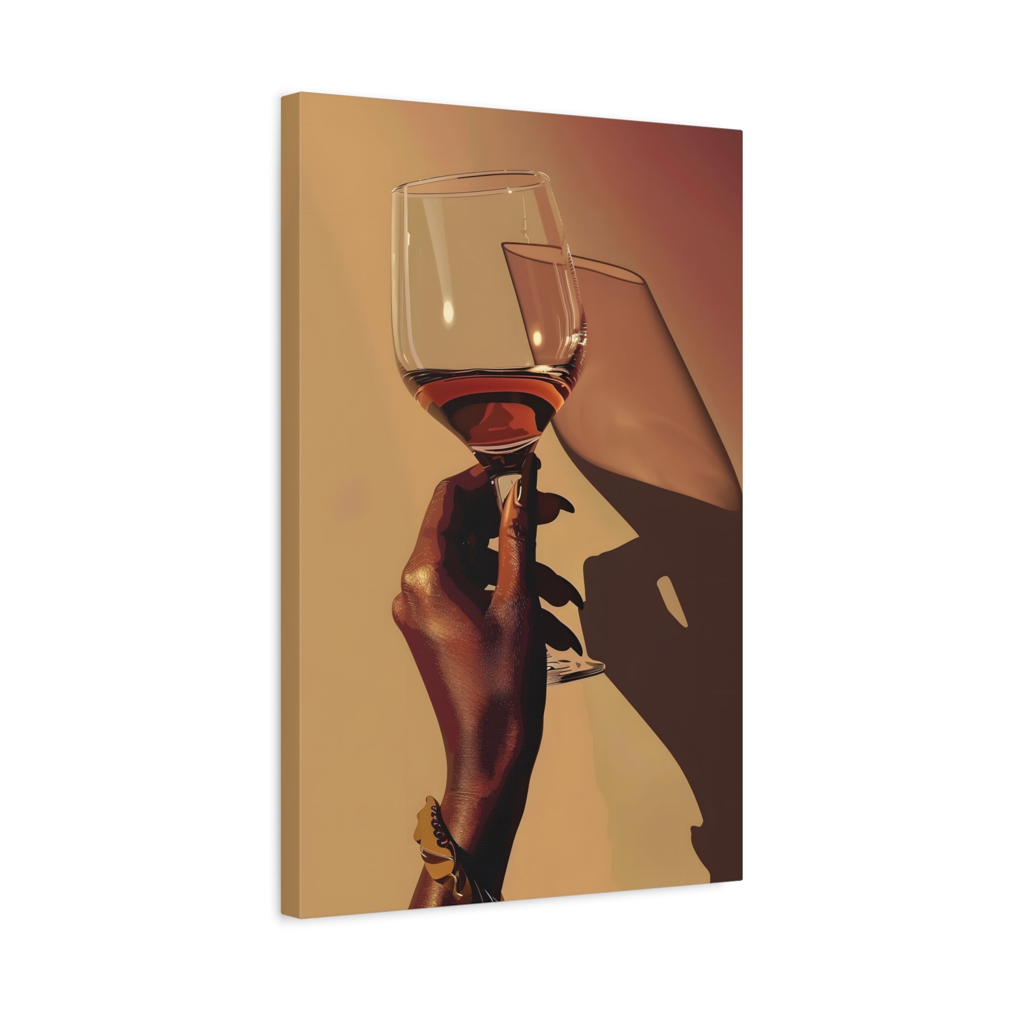 1.25" Matte Canvas - Golden Hour Wine Toast