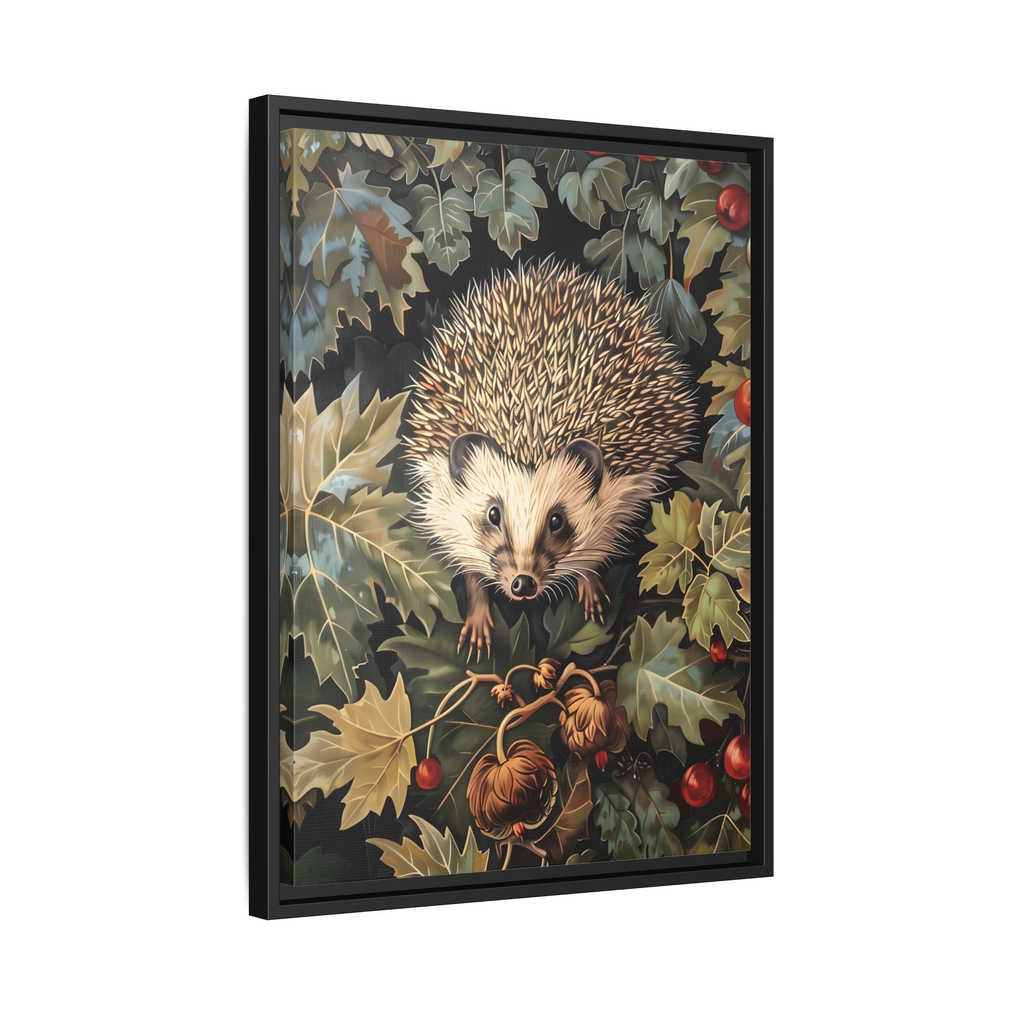 Framed Canvas - Woodland Hedgehog Hideaway