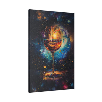 .75&quot; Matte Canvas - Cosmic Swirl in Wine Glass