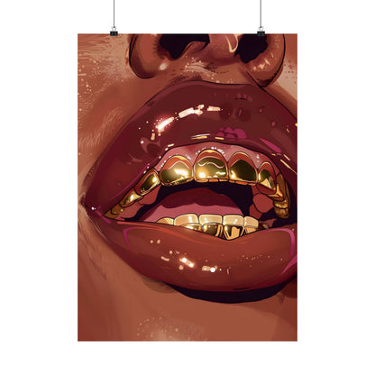 Gold Grills Glam Closeup
