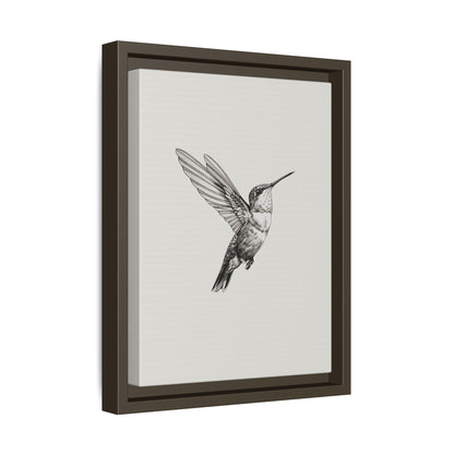 Framed Canvas - Flying Hummingbird Line Study
