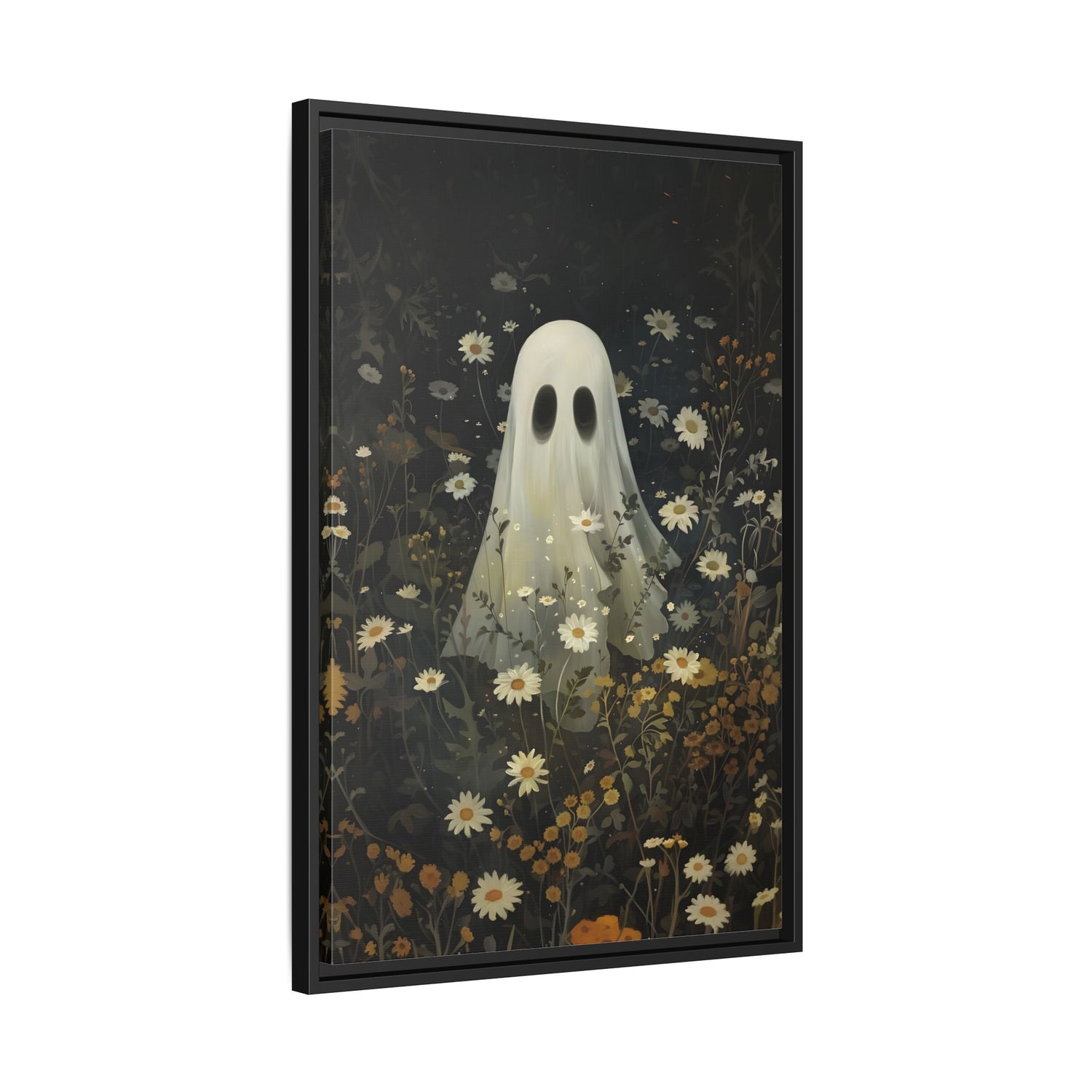 Framed Canvas - Daisy Meadow Ghost