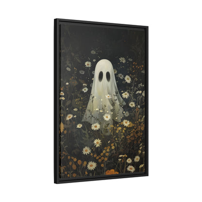 Framed Canvas - Daisy Meadow Ghost