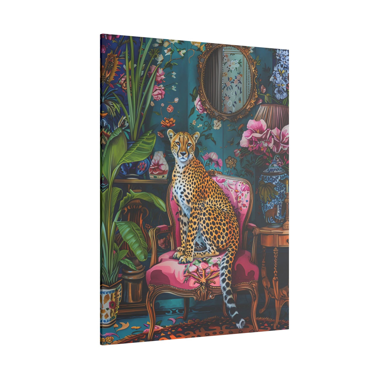 .75" Matte Canvas - Regal Cheetah Reverie