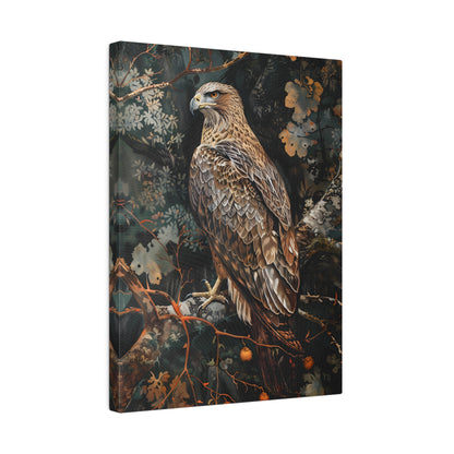 .75" Matte Canvas - Majestic Hawk in Autumn