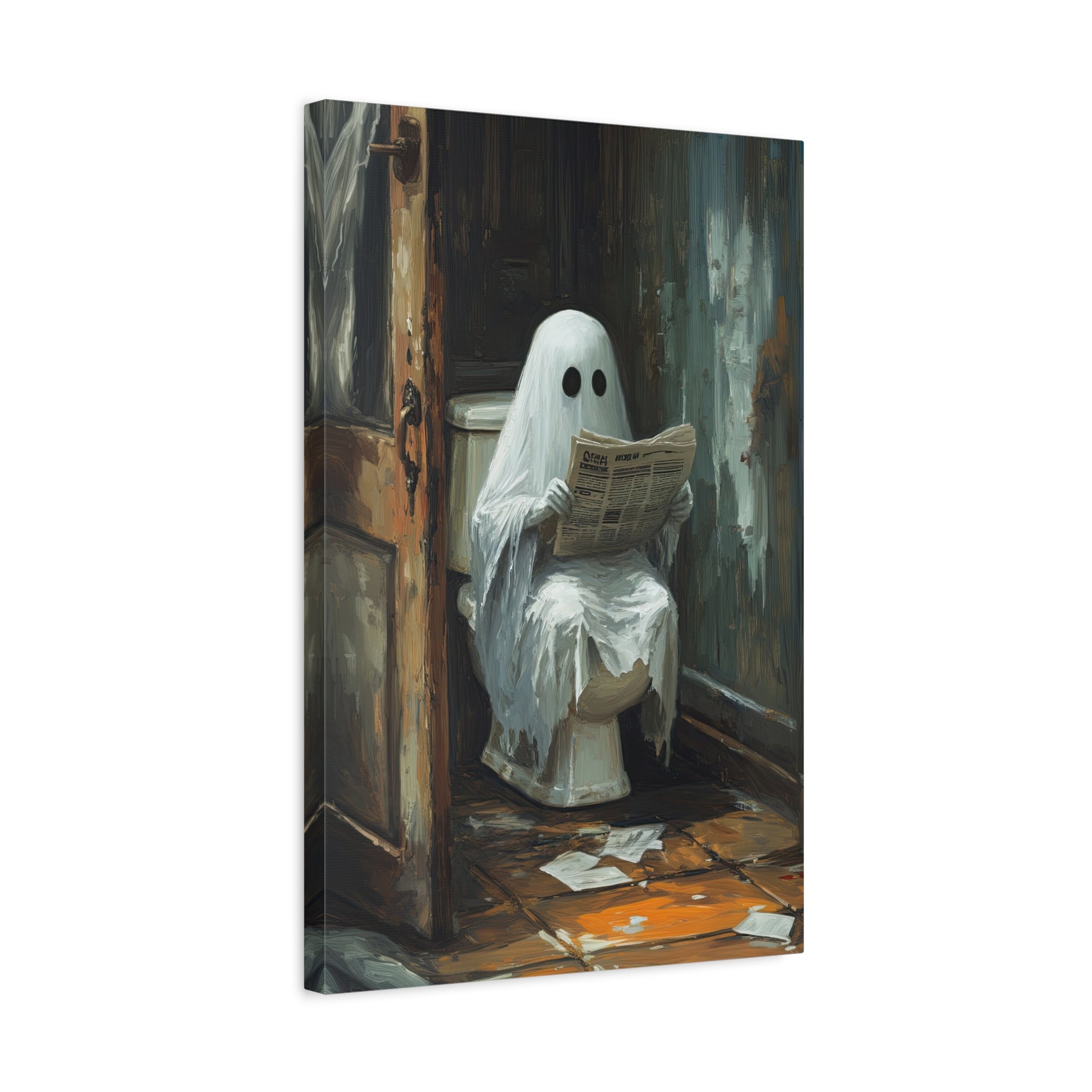 1.25" Matte Canvas - Ghostly Bathroom Break