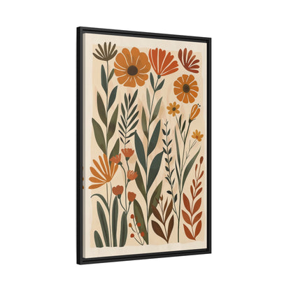 Framed Canvas - Golden Meadow Boho Blooms