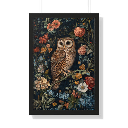 Framed Paper Print - Guardian of the Floral Night