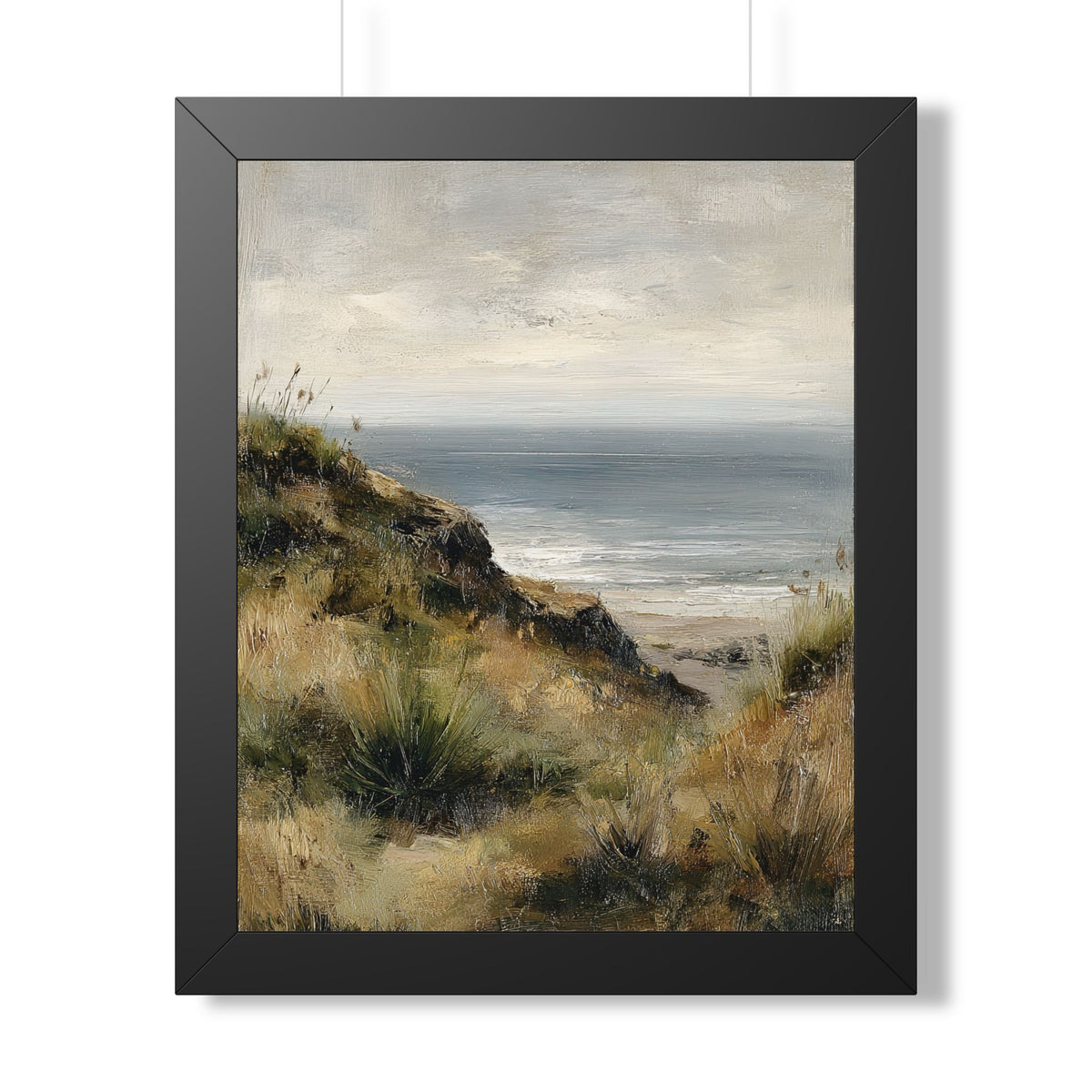 Framed Paper Print - Misty Coastal Seascape