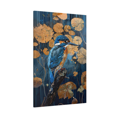 1.25" Matte Canvas - Golden Leaves Kingfisher