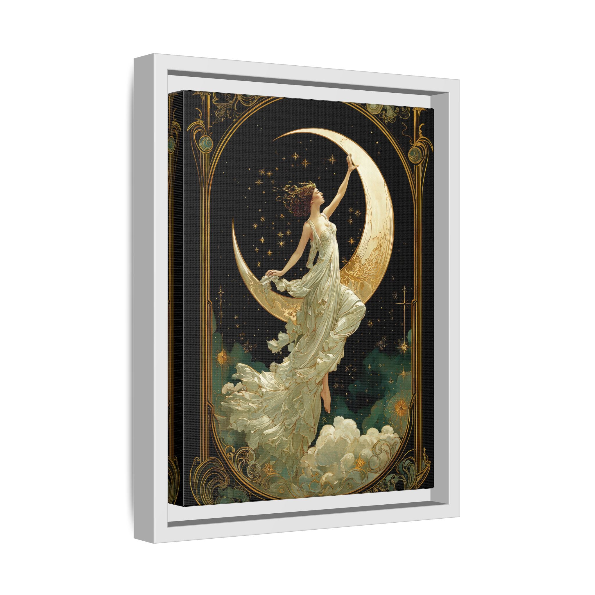Framed Canvas - Moon Goddess Ascending