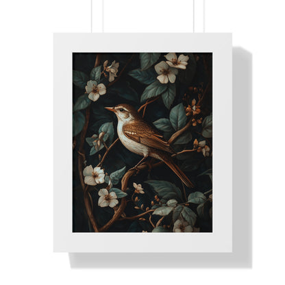 Framed Paper Print - Serenade Among Blossoms