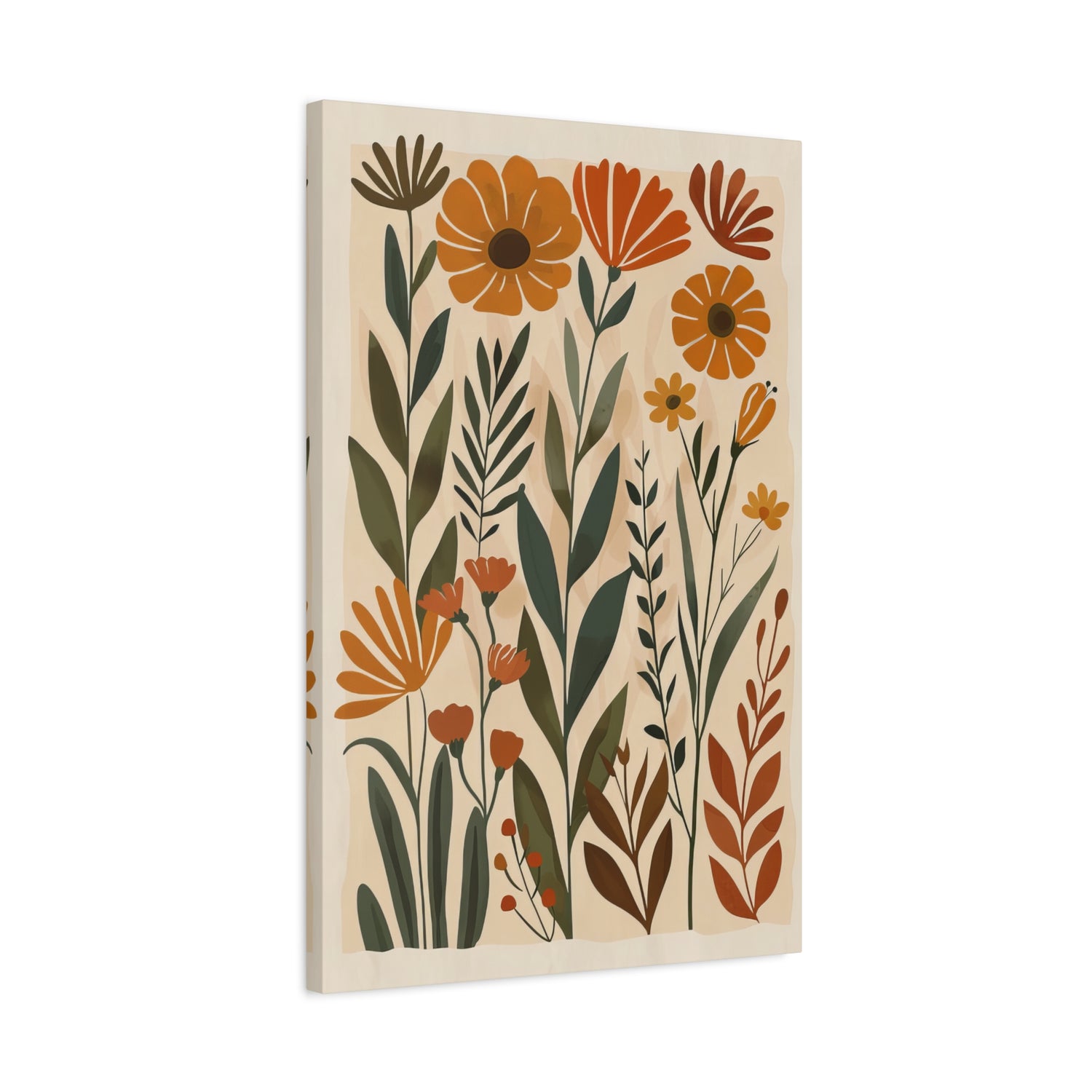 1.25" Matte Canvas - Golden Meadow Boho Blooms