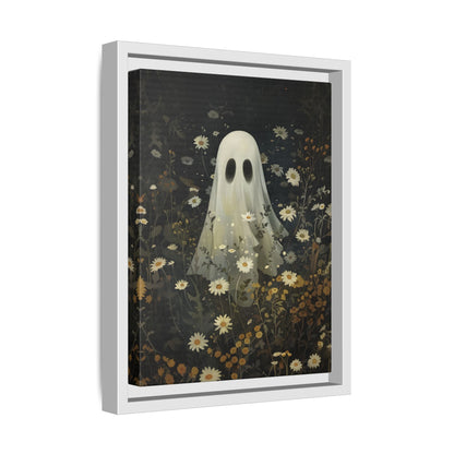 Framed Canvas - Daisy Meadow Ghost