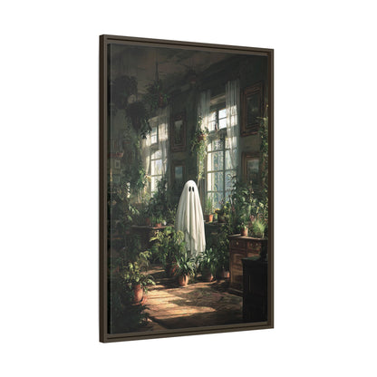Framed Canvas - Ghost Among Houseplants