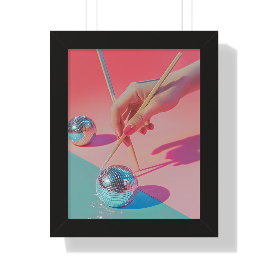 Framed Paper Print - Disco Chopsticks Delight