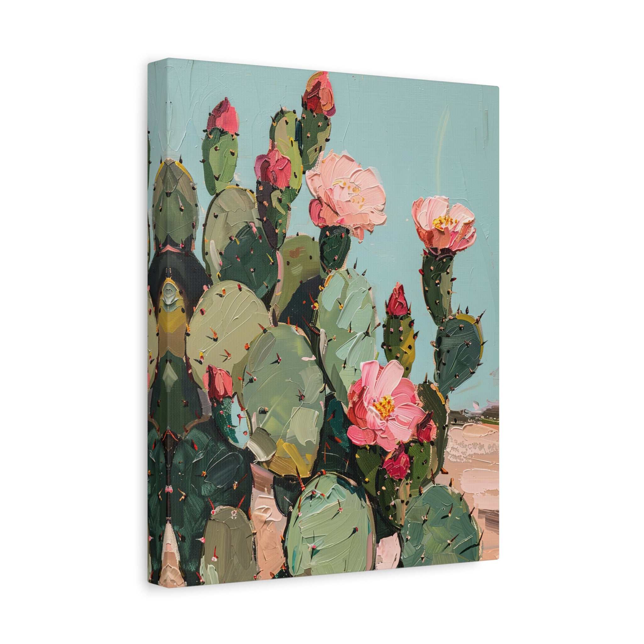 1.25" Matte Canvas - Arizona Blooming Cactus Color