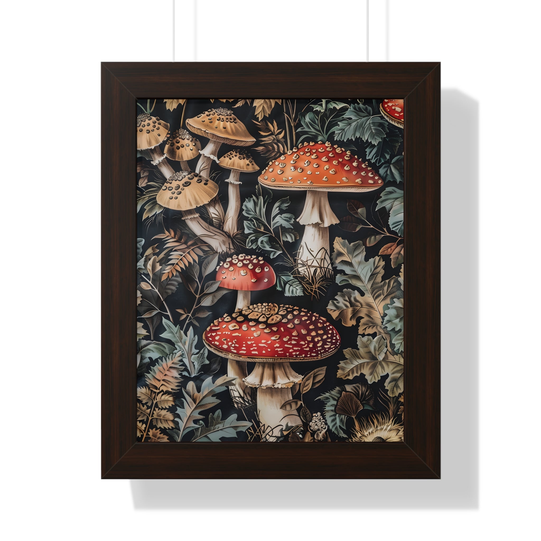 Framed Paper Print - Midnight Mycological Reverie