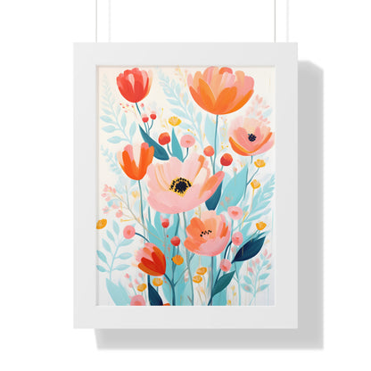 Framed Paper Print - Vivid Blossom Harmony