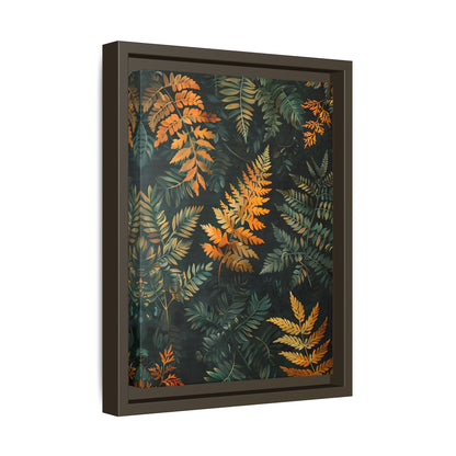 Framed Canvas - Golden Fern Elegance
