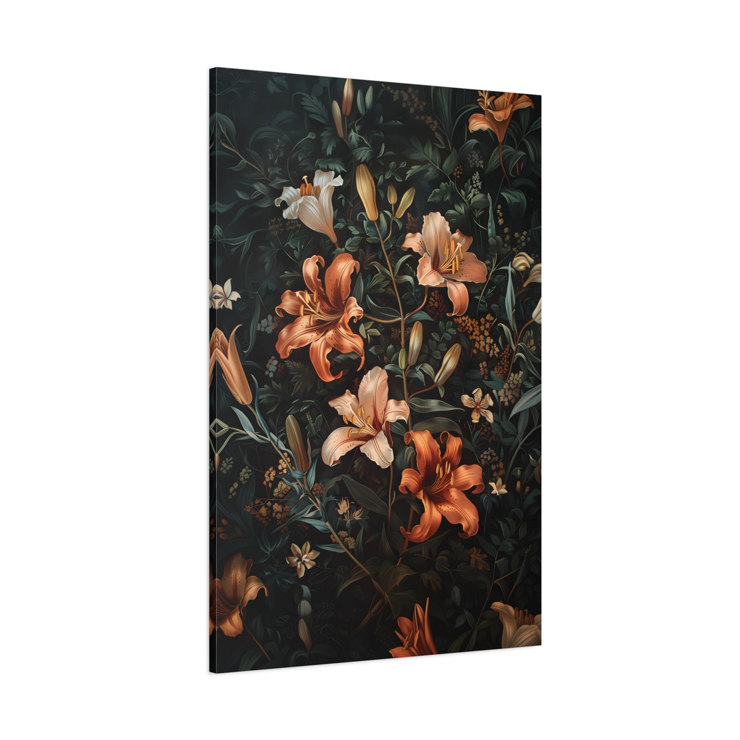 1.25" Matte Canvas - Elegant Blooming Lilies