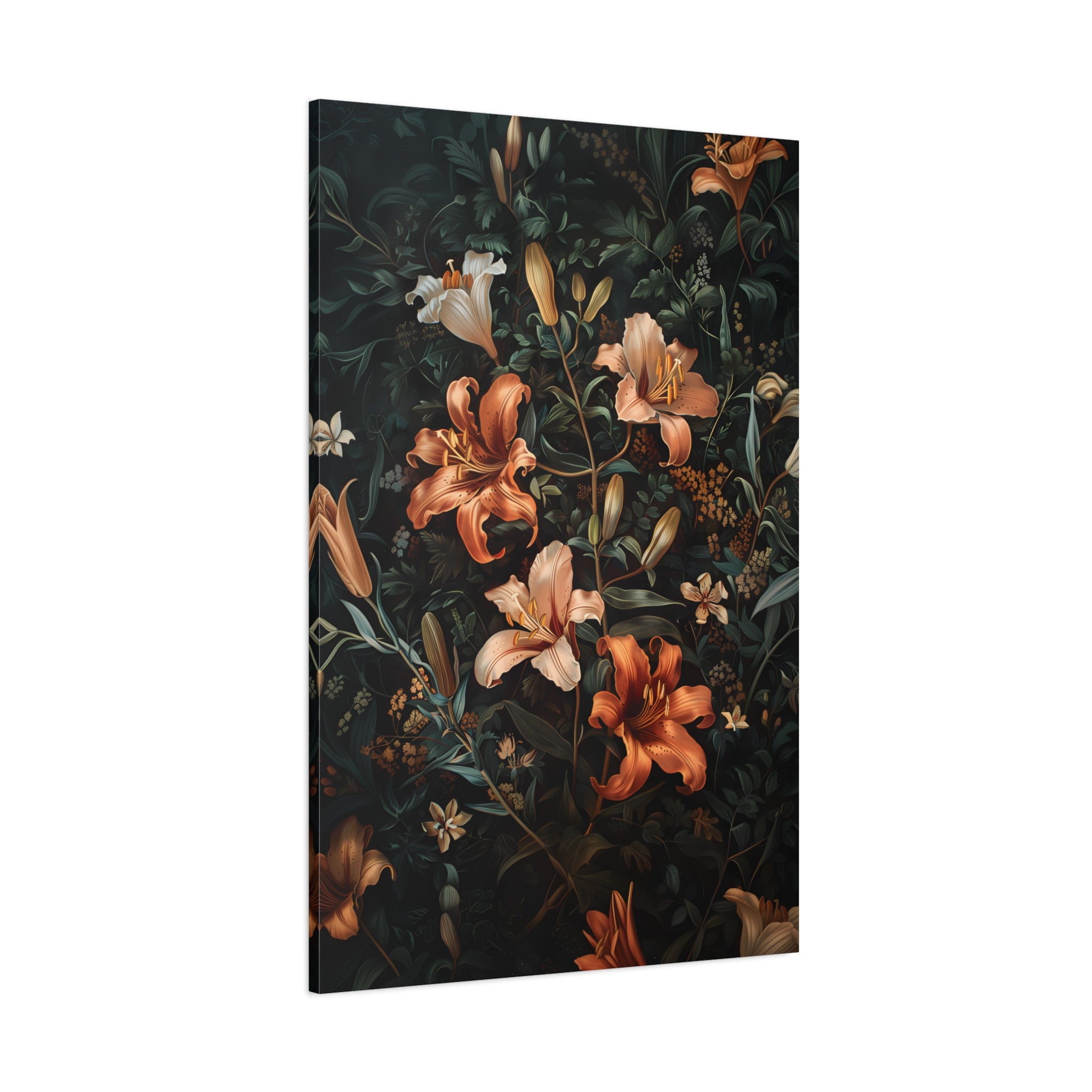 1.25" Matte Canvas - Elegant Blooming Lilies