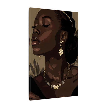 .75" Matte Canvas - Golden Melanin Muse