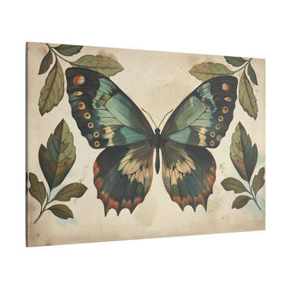 .75" Matte Canvas - Vintage Iridescent Butterfly Bloom
