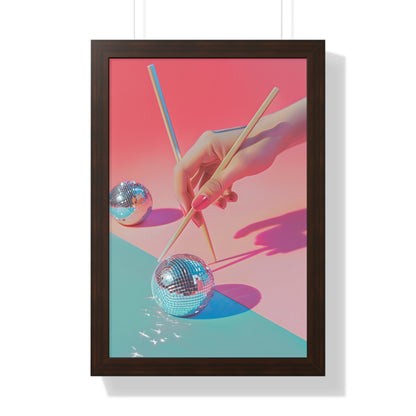 Framed Paper Print - Disco Chopsticks Delight