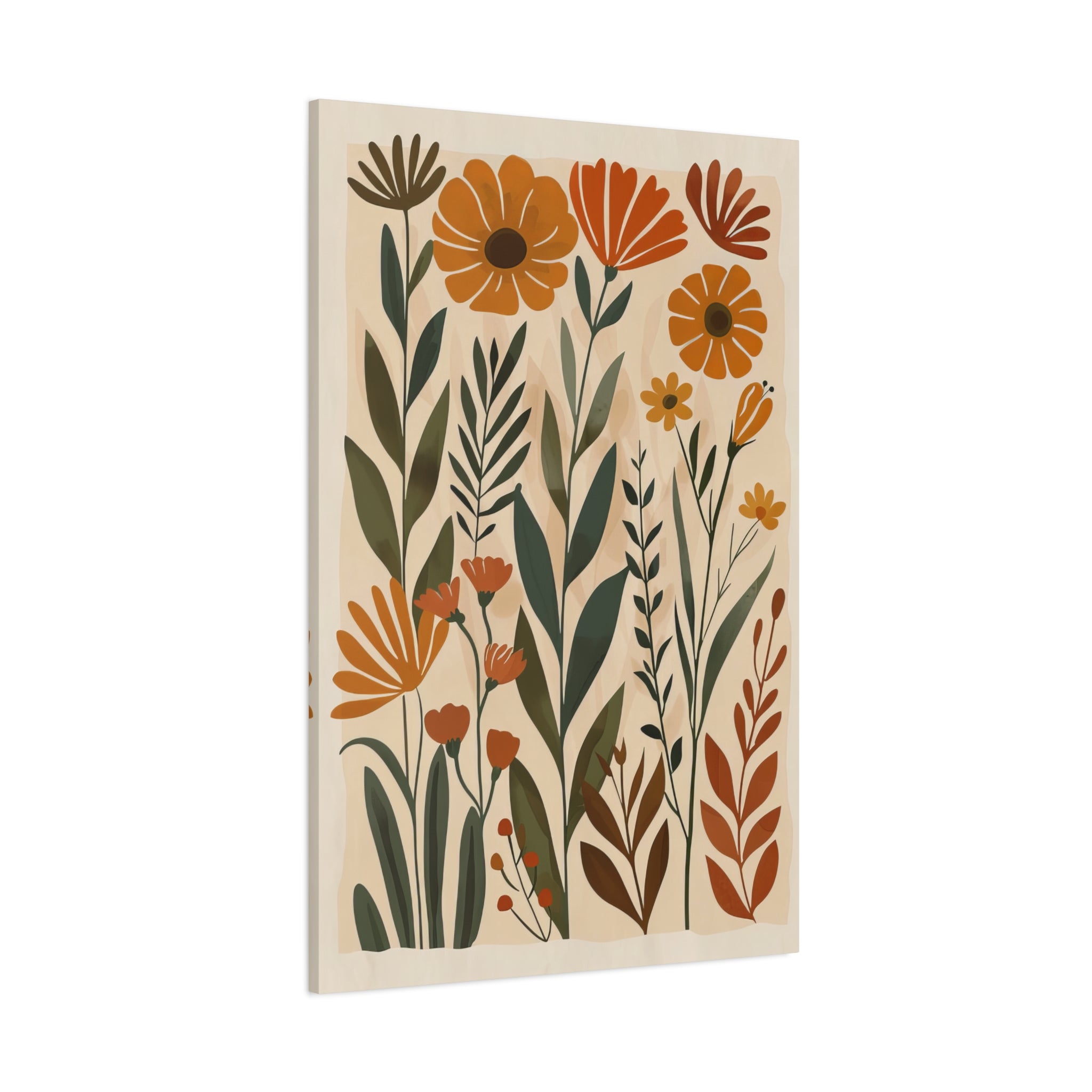 1.25" Matte Canvas - Golden Meadow Boho Blooms