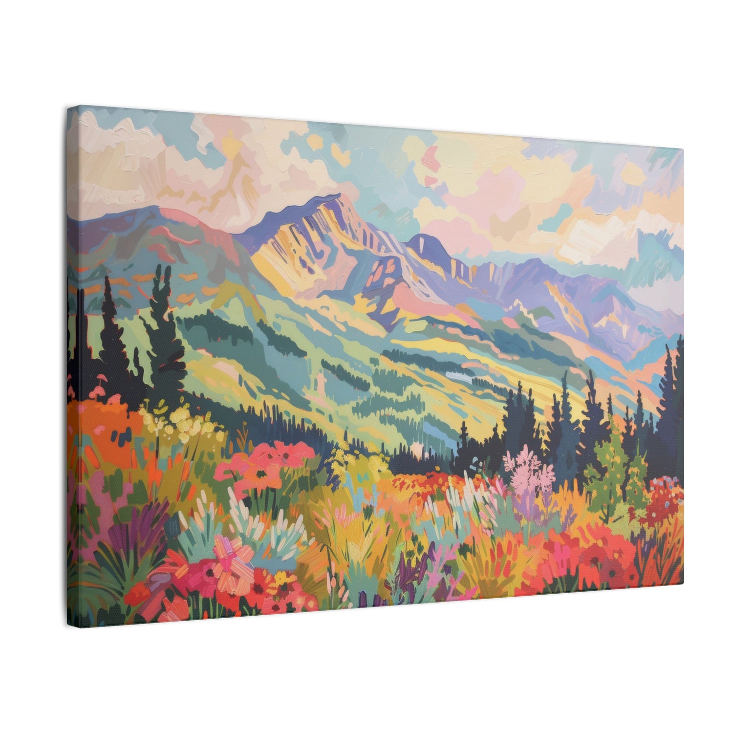 .75" Matte Canvas - Rocky Mountain Wildflower Bliss