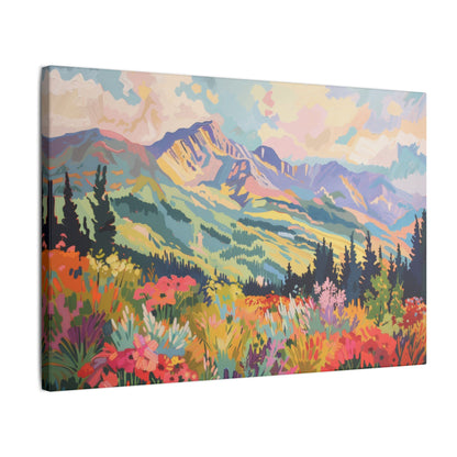 .75" Matte Canvas - Rocky Mountain Wildflower Bliss