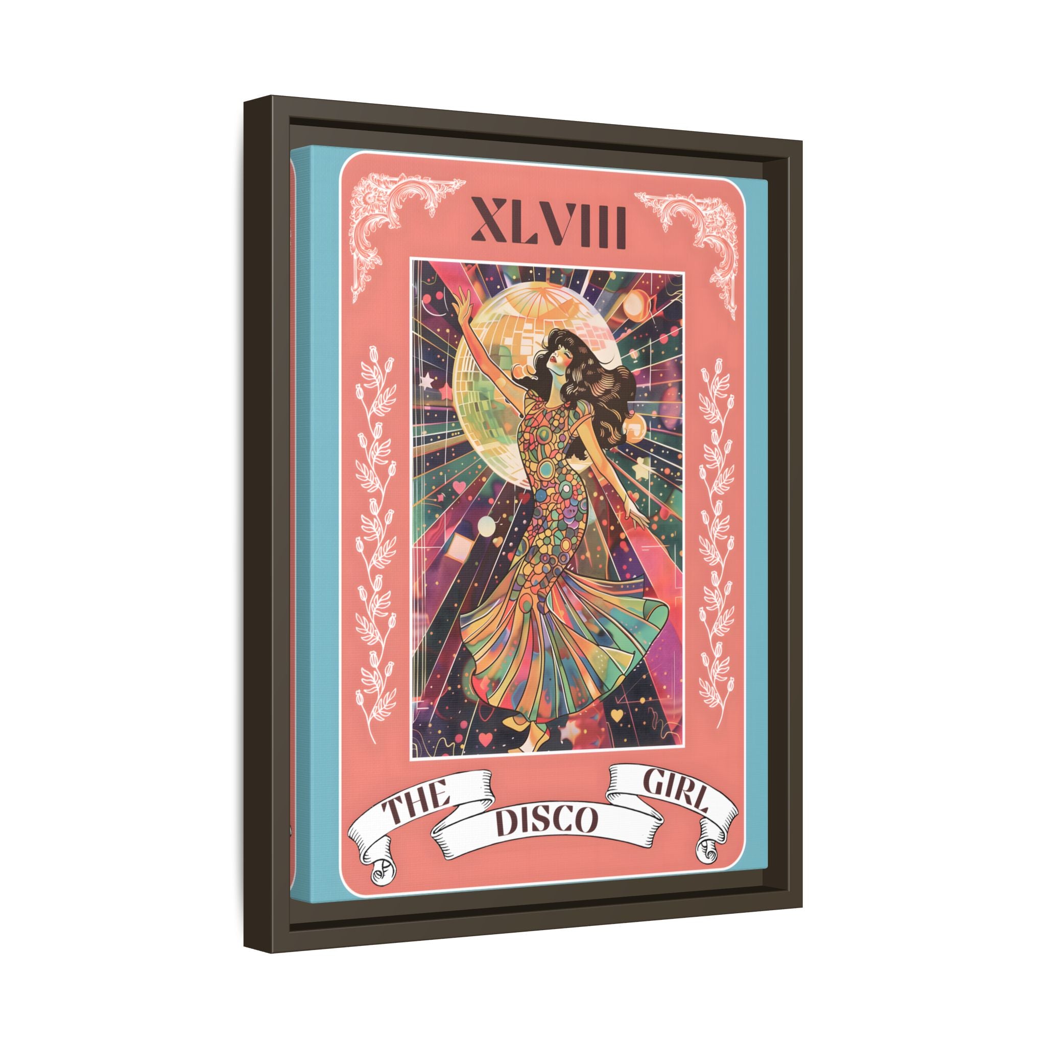 Framed Canvas - The Disco Girl