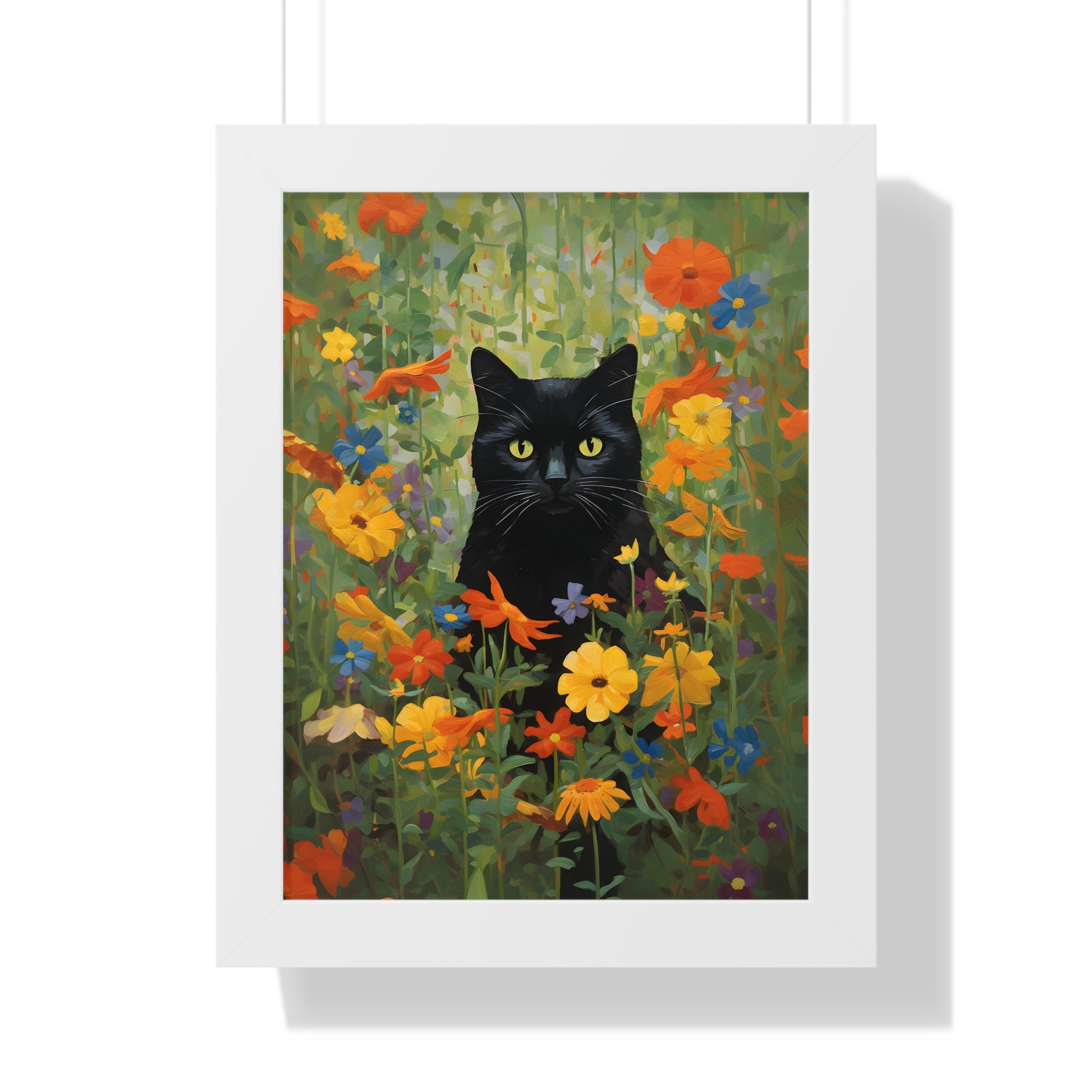 Framed Paper Print - Midnight Whiskers in Bloom