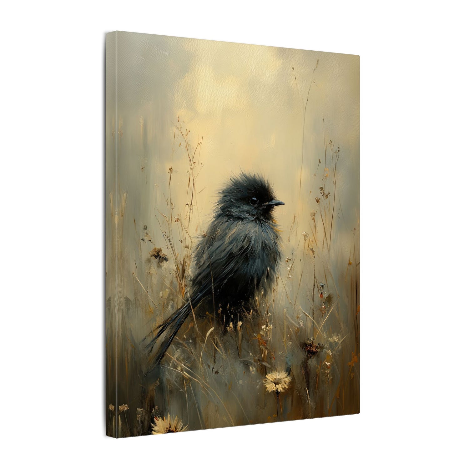 .75" Matte Canvas - Golden Meadow Bird