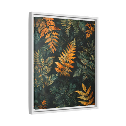 Framed Canvas - Golden Fern Elegance