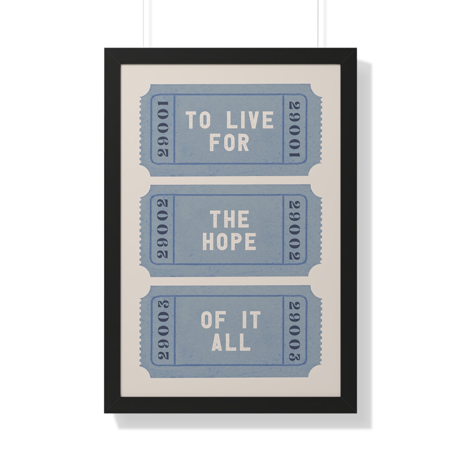 Framed Paper Print - The Hope Ticket Trilogy
