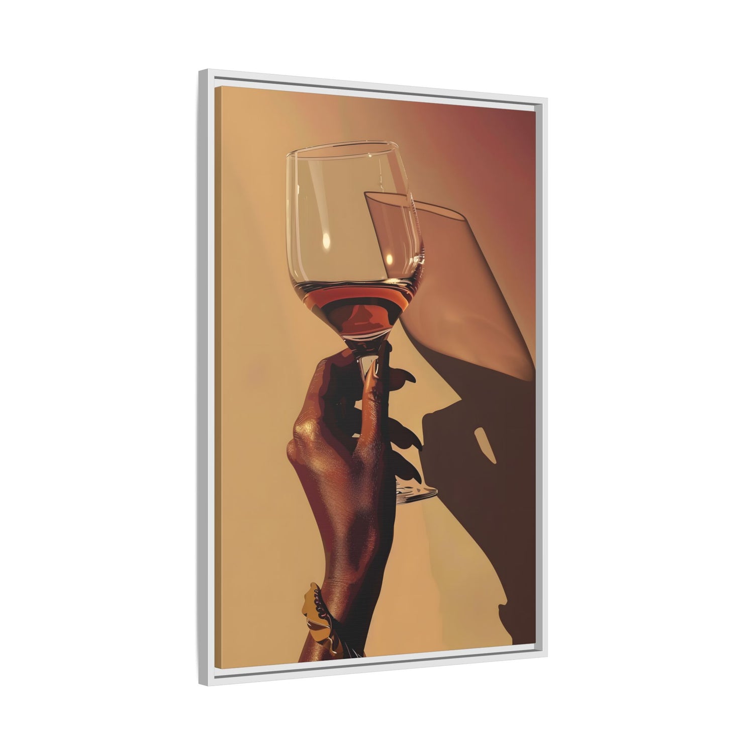 Framed Canvas - Golden Hour Wine Toast