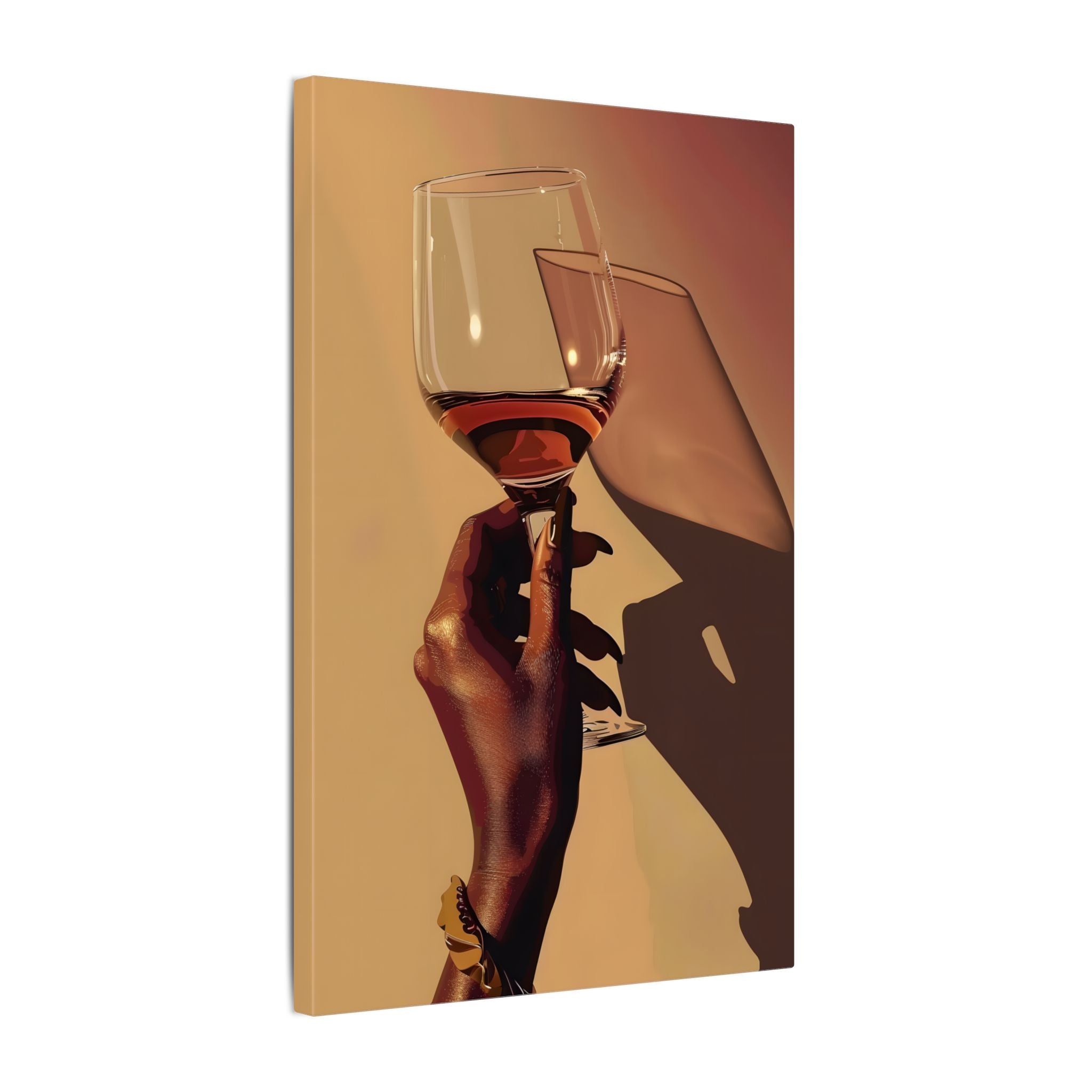 .75" Matte Canvas - Golden Hour Wine Toast