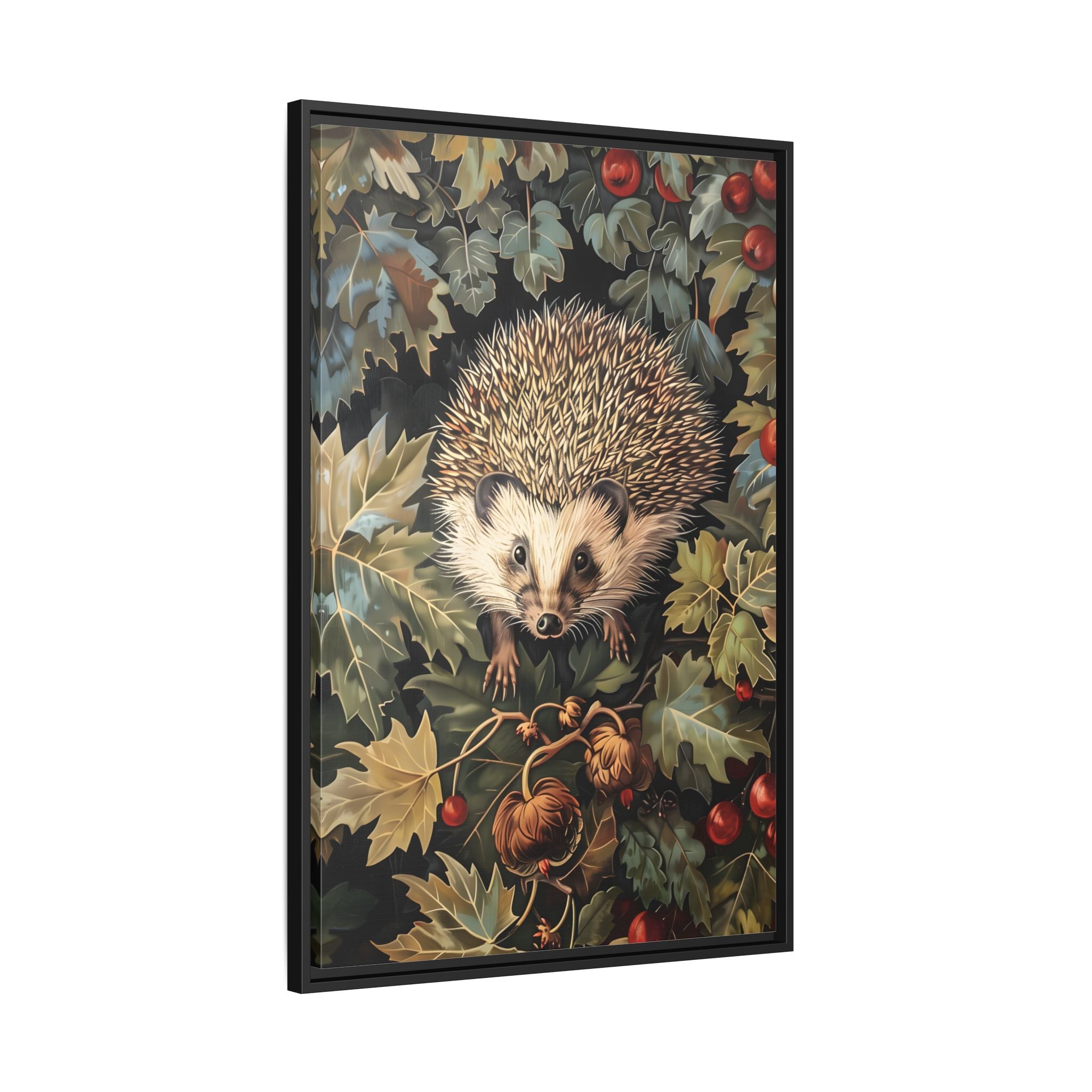 Framed Canvas - Woodland Hedgehog Hideaway