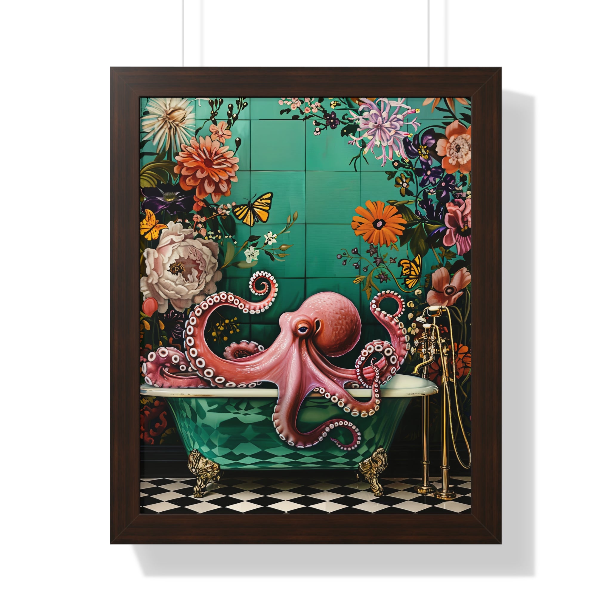 Framed Paper Print - Octopus Bath Royale